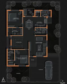 the floor plan for this modern home