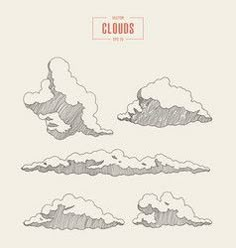 the clouds are drawn in different ways