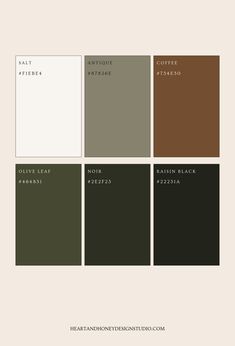 the color palette for an interior paint scheme