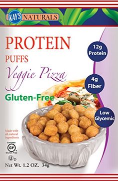 an image of gluten - free protein bites in a bowl with labels on the side