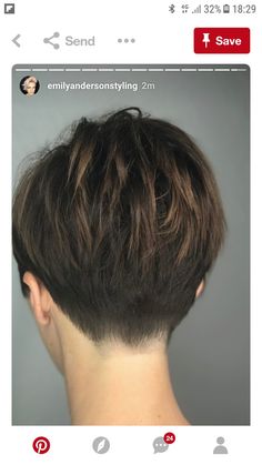 Back of a pixie cut ผมทรง Long Pixie, Best Short Haircuts, Haircut For Thick Hair, Back View, Short Hair Styles Pixie, Short Hair Cuts For Women