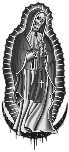 Grim Reaper Tattoo Stencil, Santa Muerte Tattoo, Spooky Tattoos, Design Posters, Creative Tattoos, Sacred Heart, Graphic Design Posters, Easy Drawings, Tattoos For Guys