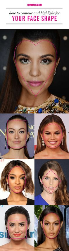 The Right Way to Contour for Your Face Shape - Cosmopolitan.com Face Shape Contour, How To Contour Your Face, Different Face Shapes, Dark Nail, Nails Dark, Makeup Artist Tips, Oval Face Shapes, Oval Face