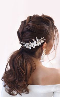 Stylish Ponytail, Romantic Wedding Hair, Hot Hair Colors, Easy Hairstyles For Long Hair, Elegant Hairstyles, Hair Color Trends, Bride Hairstyles, Ponytail Hairstyles