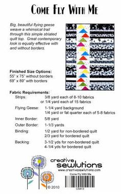 the instructions for how to make an easy and fun quilting project with this pattern