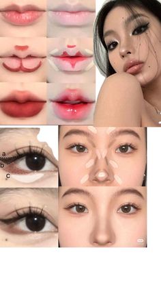 Easy Unique Makeup Looks, K Beauty Makeup Looks, Soft Make Up Look, Membentuk Alis, Asian Makeup Tutorials, Korean Makeup Tips, Mekap Mata, Learn Makeup, Simple Makeup Tips