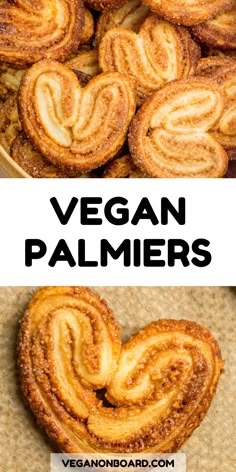 vegan palmiers are the perfect dessert for valentine's day or any special occasion