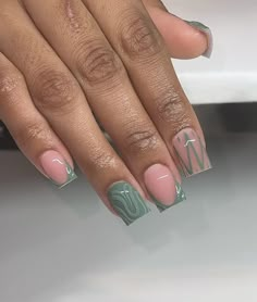 Short Nail Set, Colored Acrylic Nails, French Tip Acrylic Nails, Her Nails, Work Nails, Classy Acrylic Nails, Short Square Acrylic Nails, Exotic Nails