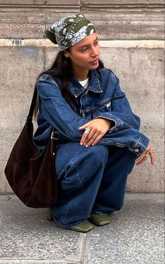 Double Denim, Looks Street Style, Mode Inspo, Looks Style, Mode Inspiration, Denim Outfit, Fashion Killa, Outfits Casuales, Vintage Stil