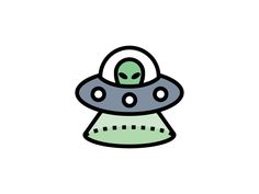 an alien flying saucer icon