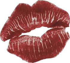 two red lipsticks are shown on a white background