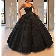 Silhouette:Ball Gown; Hemline / Train:Sweep / Brush Train; Closure:Zipper UP; Built-In Bra:Yes; Embellishment:Sequin; Fabric:Sequined; Sleeve Length:Sleeveless; Tips:Professional dry cleaner only,Colors may vary slightly due to different monitor settings; Boning:Yes; Style:Glittering,Sparkle; Occasion:Formal Evening,Engagement; Neckline:Sweetheart Neckline,Spaghetti Strap; Brand:Lightinthebox; Front page:Evening Dresses; Listing Date:06/25/2021; Bust:; Hips:; Hollow to Floor:; Waist: Prom Dresses Corset, Sequin Ball Gown, Black Ball Gown, Formal Ball Gown, Dresses Ball Gown, Elegant Prom Dresses, Formal Party Dress, Beauty Dress, Ball Gowns Prom