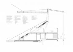 an architectural drawing shows the staircases and handrails that are connected to each other