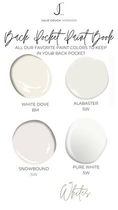 the different shades of white paint