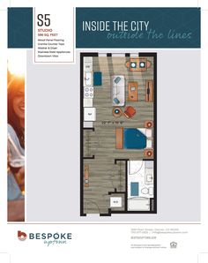 the floor plan for an apartment at bespoke