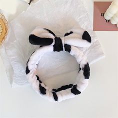 2PCS Three-dimensional Cow Hair Tie Cute Soft Cow Horn Hair Bun Headband Face Wash Make-up Headband Cow Fluffy, Bun Headband, Bath Headband, Makeup Hairband, Horn Hair, Leopard Print Bow, Hair Charms, Fluffy Cows, Spa Headband