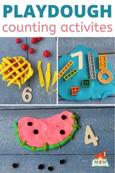 playdough counting activities for toddlers and older children