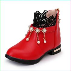 Fashion New Autumn Girl Lace Lace Tassel Leather Boots For Kids Ankle Boots Princess Children Shoe 4 Shorts Boots, Kids Ankle Boots, Girls High Heels, Ankle Boots Dress, Old Boots, Cheap Boots, Children Shoes, Girls Wardrobe, Girls Boots