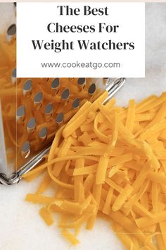 the best cheeses for weight watchers are on display in front of a grater