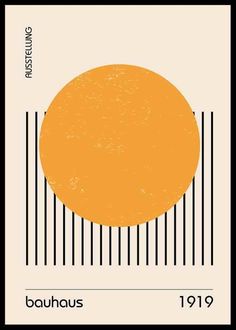 an orange sitting on top of a barcode with the word bauhaus written below it