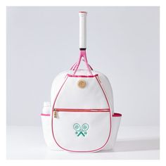 Upgrade your courtside kit with this sleek tennis backpack, designed in collaboration with Spartina in exclusive colors and patterns. More than just a style statement, it is lightweight yet durable and packed with functional features. The large front pocket has room for up to two rackets and the side pockets are perfectly sized for your water bottle or tennis ball cans. As attractive as it is hardworking, the backpack is constructed from durable weather and tear-resistant nylon to stand up to he Outfit Tennis, South Carolina Coast, Tennis Backpack, Carolina Coast, Nurse Aesthetic, Tennis Accessories, Tennis Bags, Tennis Bag, Spartina 449