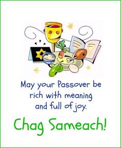 a greeting card with an image of a teddy bear and a cup on it, saying may your passover be rich with meaning and full of joy