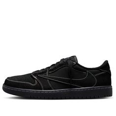 Shop Travis Scott x Air Jordan 1 Low OG SP 'Black Phantom' DM7866-001 at KICKS CREW — your go-to for authentic, stylish sneakers. Whether for fashion, performance, or collection, find your perfect pair with us. Travis Scott Black Phantom, Air Jordan Travis Scott, Jordan Travis Scott, Travis Scott Shoes, Nike Travis Scott, Embroidered Bee, Air Max Excee, Nike Air Max Excee, Retro Basketball Shoes