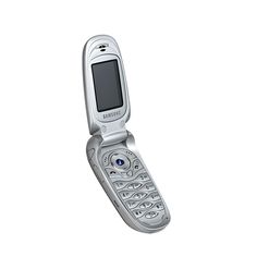 an old cell phone is shown on a white background with clipping out the screen