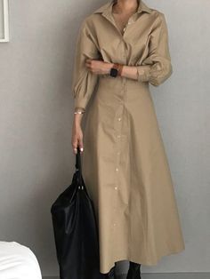 2023 Fashion Female A Line Robe Solid Lapel Vestidos Women Casual Long Sleeve Dresses Elegant Maxi Shirt Dress Oversized Item Type:DressMaterial:95% Polyester+5% SpandexColors:Blue,Khaki,BlackPackage include:1 DressCutting:FittingLength:Maxi LengthCollar:Turn-Down-CollarSleeve Style:RegularSleeve Length:Full SleeveClosure Type:ButtonsFeatures:Side PocketsPattern:SolidThickness:StandardStyle:Casual,Street Fashion,PreppySeason:Spring,AutumnOccasion:Daily,Party,Office,Holiday,Casual,Wedding,Busines Casual Long Sleeve Dresses, Loose Cotton Pants, Estilo Hijab, A Line Maxi Dress, Maxi Shirts, Long Sleeve Dresses, Fashion Female, Linen Casual, Long Sleeve Casual Dress