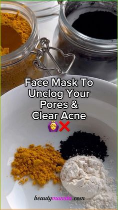 Your pores may be filled with gunk and need to be purged so first use this anti-acne face mask it works wonders! Homemade Remedies For Acne, Deep Clean Pores Diy Face Masks, Best Diy Face Masks For Acne, Face Mask For Clogged Pores, Face Pack For Acne Prone Skin, Natural Pore Cleanser, Unclog Pores On Face Diy, Deep Cleaning Face Mask Diy, Face Mask Recipe Homemade For Acne