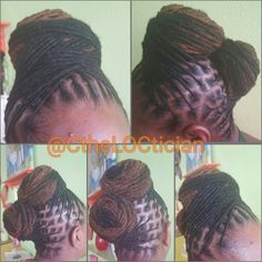 Locs, locs with color, ombre, wedding hair, loc styles, updos, loc updos, nice locs, beautiful locs, beautiful hair, braids, natural hair, loctician in Jacksonville Florida, best styles for everyday wear, hair art, loc art, not dread locs, Ciara the LOCTICIAN, CtheLOCtician.com, @CtheLOCtician Beautiful Hair Braids, Hair Loc Styles, Hair Braids Natural Hair, Locs With Color, Loc Buns, Loc Art, Loc Updos, Nubian Locs, Braids Natural Hair