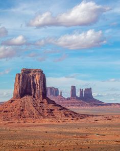 the desert is full of tall rock formations