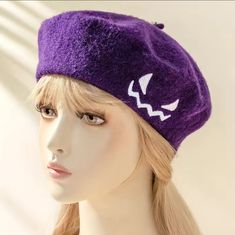 Pumpkin Embroidered Beret Casual One Size Beret For Fall, Trendy Fall Beret One Size, Trendy Fall Beret, One Size, Trendy Fall Beret Cap, Trendy One-size Beret, Trendy Fall Beret, Trendy One Size Fits Most Beret For Fall, Trendy Winter Beret One Size, Trendy One Size Winter Beret