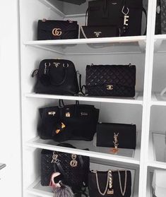 Bag Shelf, Chanel Fashion, Bags Fashion, Cute Bags, Girls Bags, Replica Handbags, Branded Bags, Beautiful Bags