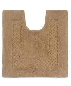 a bath mat with braiding on it