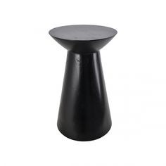 a small black table on a white background