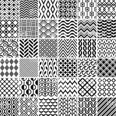 an abstract black and white pattern