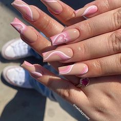 Valentine Nails, Short Square Acrylic Nails, Long Acrylic Nails Coffin, Acrylic Nails Coffin Pink, Long Square Acrylic Nails, Bling Acrylic Nails, Short Acrylic Nails Designs, Pink Acrylic Nails