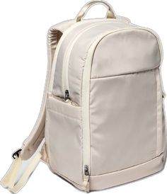 White Travel Backpack With Water Bottle Pocket, White Backpack With Zipper Closure For Outdoor, White Softback Backpack For Outdoor Activities, White Backpack With Water Bottle Pocket For Everyday, White Softback Backpack For Outdoor, White Backpack With Zipper For Outdoor Activities, White Functional Outdoor Backpack, Functional White Backpack For Outdoor Use, Functional White Outdoor Backpack