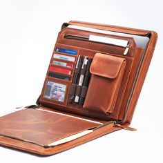 "NEXT DAY SHIPPING FROM HOUSTON TEXAS Introducing our Personalized Executive Leather Zipper Business Portfolio, a luxurious and functional accessory that is perfect for professionals who value style and organization. This handmade portfolio is crafted from the highest quality grain leather, ensuring a lasting impression with its sleek design and seamless craftsmanship. With its ample storage space and multiple pockets and compartments, this leather portfolio is the ideal solution for organizing Cow Projects, Residency Graduation, Handmade Portfolio, Gift For Clients, Mba Graduation, Leather Padfolio, Phd Graduation, Luxury Portfolio, Business Portfolio