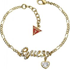 Guess Women Gold-Plated Metal Zirconium Oxide Bracelet Comes In Guess Exclusive Jewelry Pouch. Sold Out Everywhere Trendy Metal Bracelets With Logo Charm, Metal Bracelets With Logo Charm As Gift, Metal Bracelet With Logo Charm As A Gift, Guess Bracelet, Chunky Charm Bracelet, Shiny Bracelets, Guess Jewelry, Guess Women, Womens Bangles