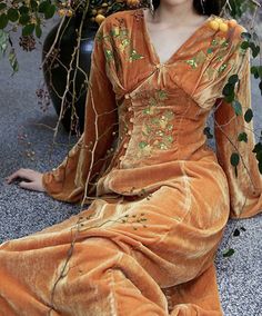 Velour Dress, Patchwork Dress, Fantasy Clothing, Fantasy Fashion, Fall Dresses, Pretty Dresses, Aesthetic Clothes