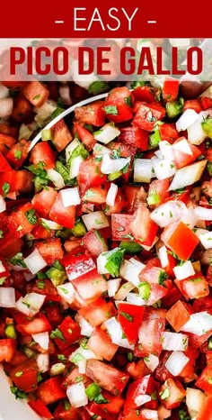 a white bowl filled with diced tomatoes and onions