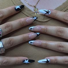 Farbe: H1, H2, H3, H4, H5, H6, H7, H9, H10, H11, H12, H13, H8, H14 Black And White Nail, Black And White Nail Designs, Nail Tape, Y2k Nails, Fake Nails With Glue, White Nail Designs, Nail Swag, White Nail