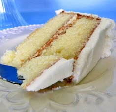 a piece of cake on a plate with a fork