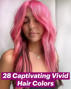 Step into a pink paradise with this long, wavy hairstyle that's like a cotton candy dream. The vivid pink fades to a darker hue at the tips, offering a playful edge. Gentle layers add bounce and volume, while side-swept bangs frame the face. Ready for a fun, flirty change? Click to see more and follow us on Pinterest! ** Photo Credit: Instagram @slm.beauty Wavy Hairstyle, Pink Paradise