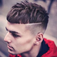 High Bald Fade + Line in Hair + Short Mushroom Top Mushroom Cut Hairstyle, Skin Fade With Beard, Mushroom Haircut, A Line Hair, Curly Hair Trends, Man Bun Hairstyles, Mushroom Hair, Side Swept