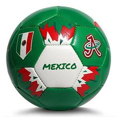 a soccer ball with the word mexico painted on it