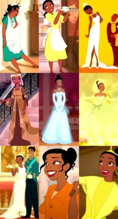 the princess and the frog characters from disney's animated movie, beauty and the beast