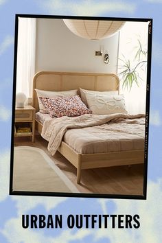 an image of a bedroom setting with the text urban outfitters